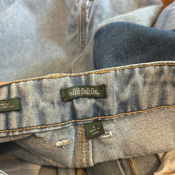 WILD FABLE SUPER HIGH RISE WIDE LEG LIGHT WASH JEANS - Picture 3 of 6